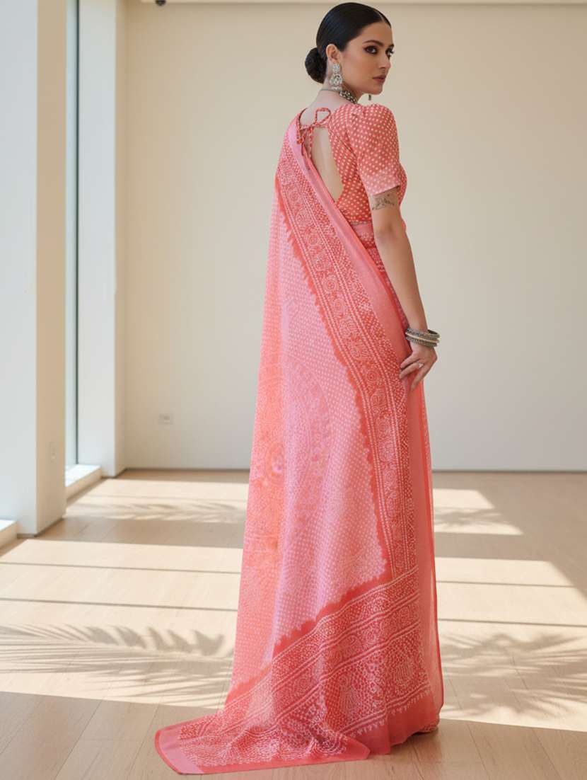 women printed casual wear saree with blouse - 22605849 -  Standard Image - 2