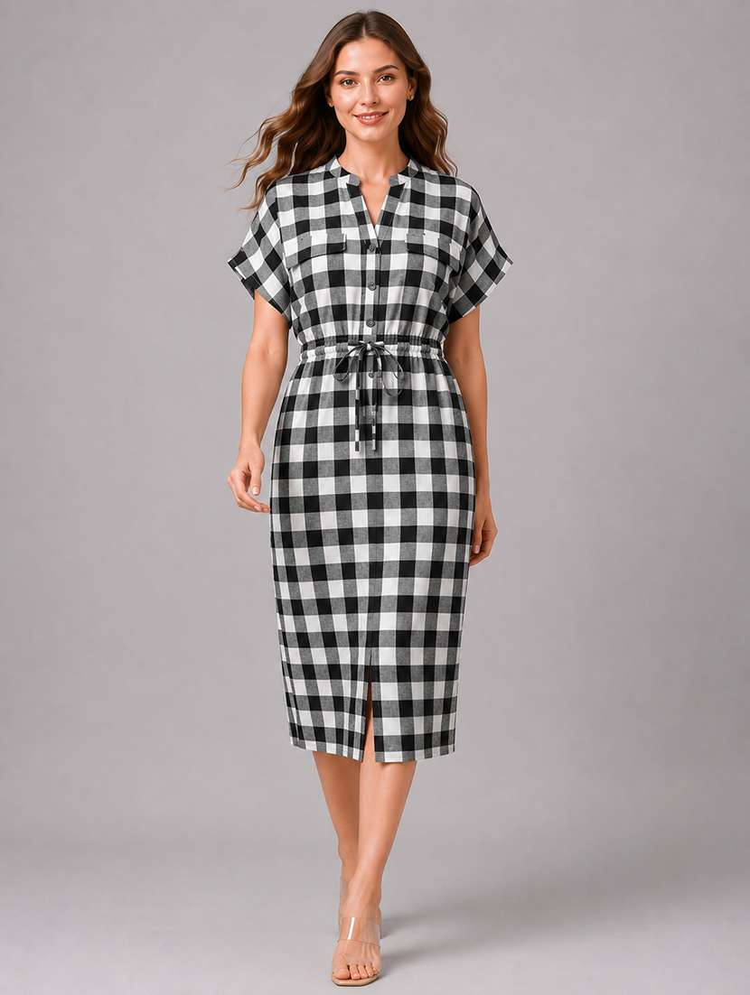 Women Printed Short Sleeves Sheath Dress - 22606021 -  Standard Image - 2