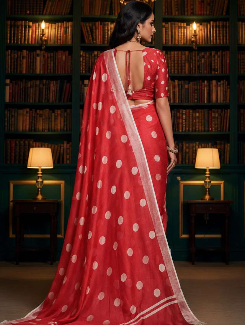 women printed bordered saree with blouse - 22606349 -  Standard Image - 2