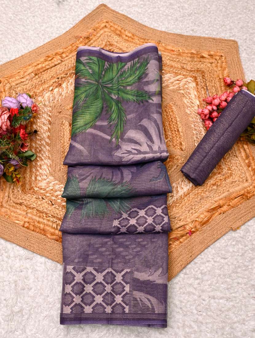 women printed casual wear saree with blouse - 22606379 -  Standard Image - 2