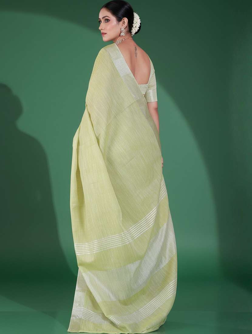 women solid bordered saree with blouse - 22606385 -  Standard Image - 2