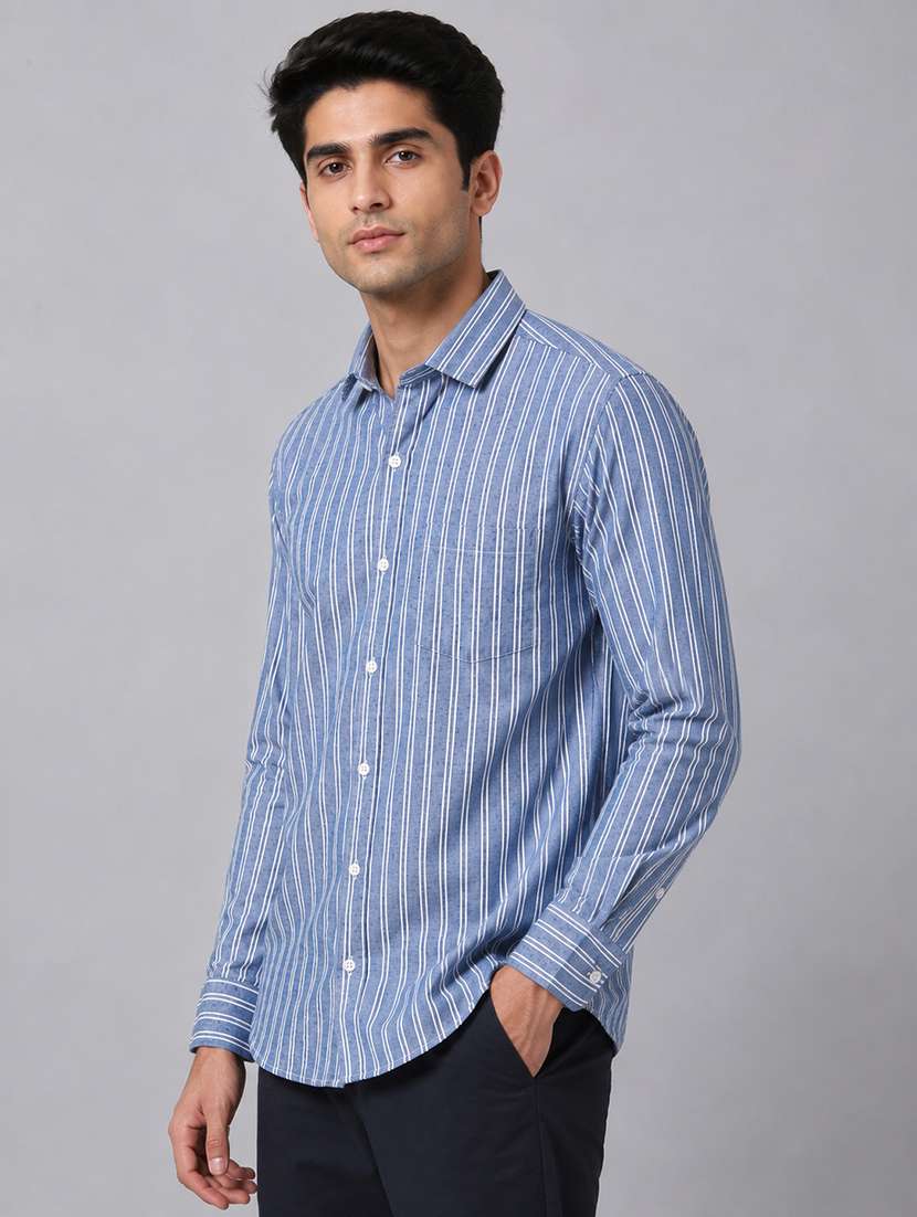 blue cotton casual shirt - 22606402 -  Standard Image - 2