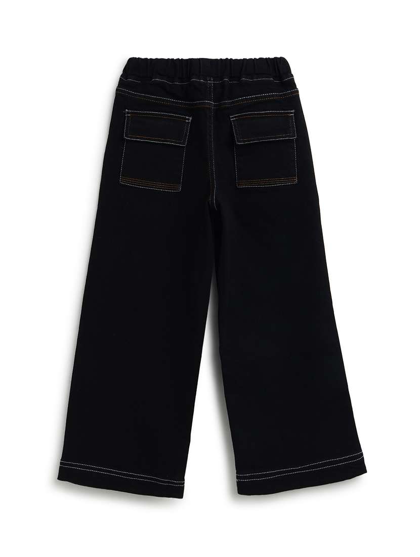 Girls Solid Mid Rise Straight Jeans - 22606434 -  Standard Image - 2