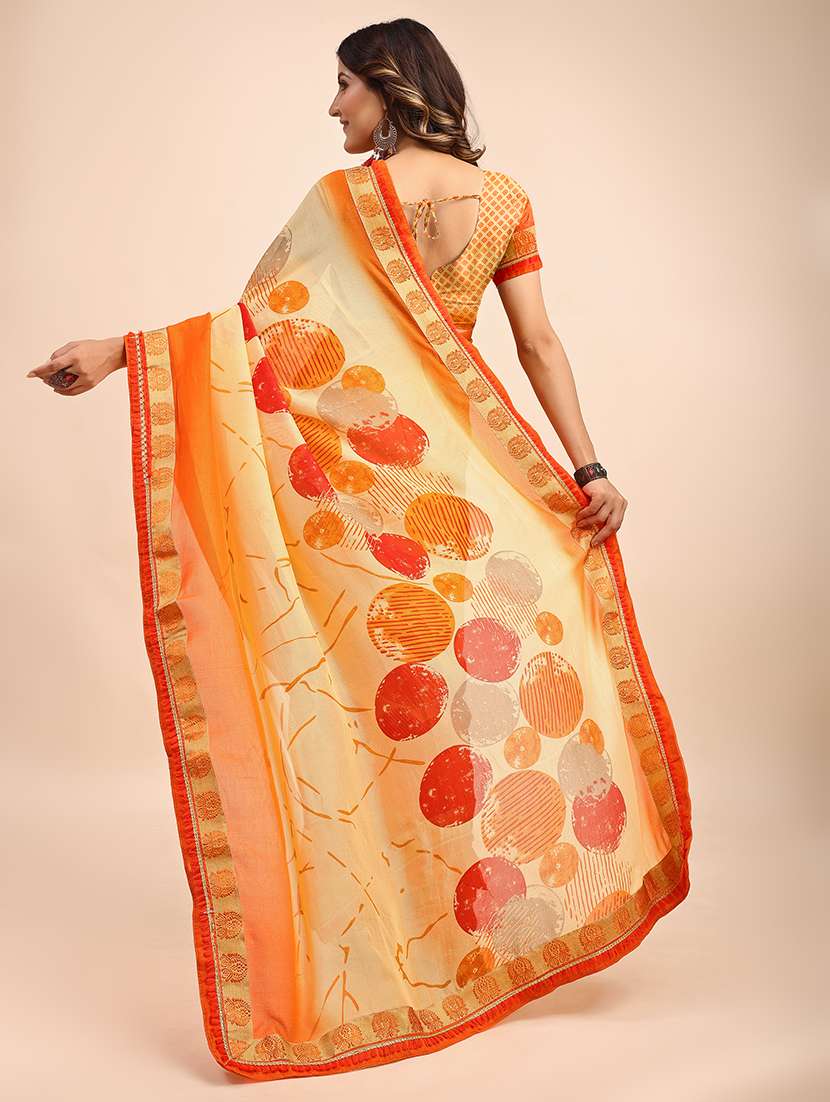 women printed casual wear saree with blouse - 22606467 -  Standard Image - 2