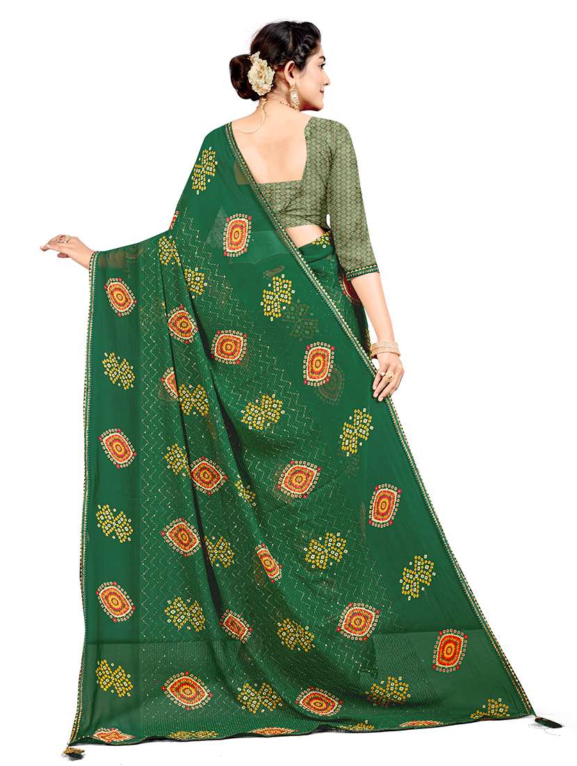 women printed casual wear saree with blouse - 22606497 -  Standard Image - 2