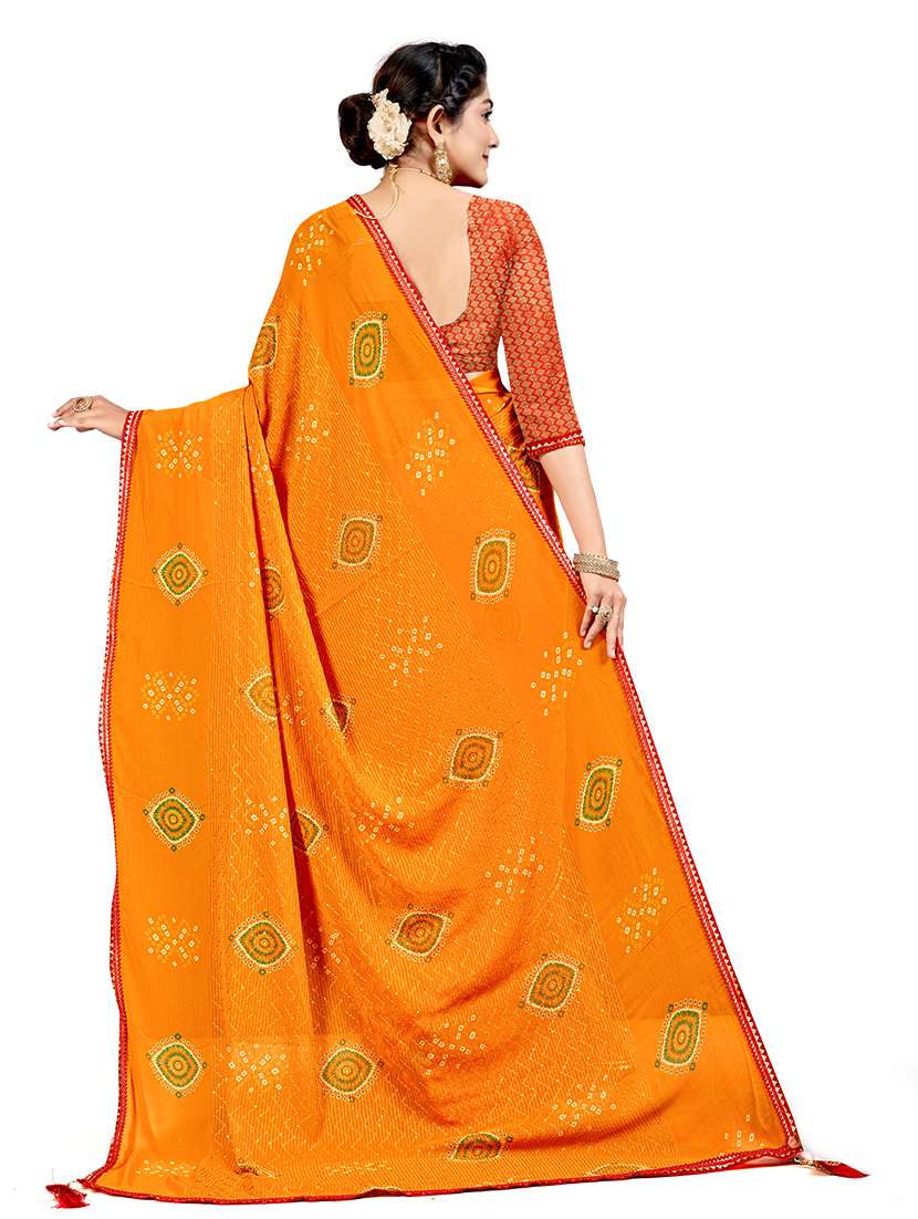 women printed casual wear saree with blouse - 22606498 -  Standard Image - 2