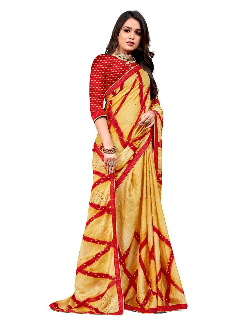 women printed embellished saree with blouse - 22606724 -  Standard Image - 2