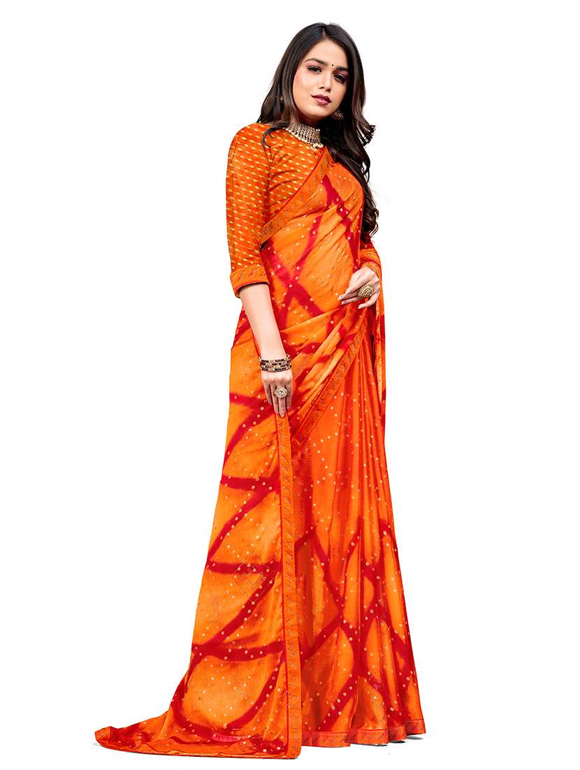 women printed embellished saree with blouse - 22606726 -  Standard Image - 2