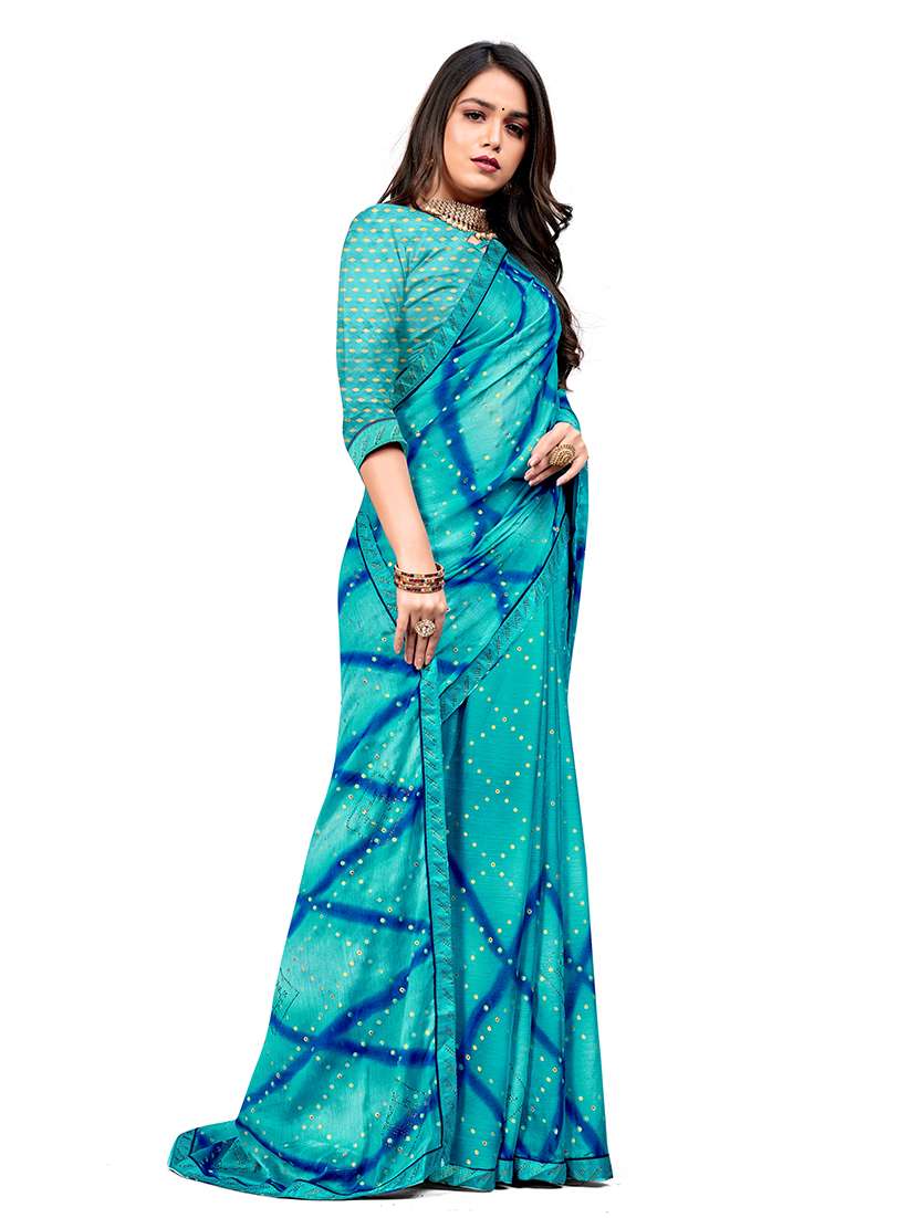 women printed embellished saree with blouse - 22606729 -  Standard Image - 2