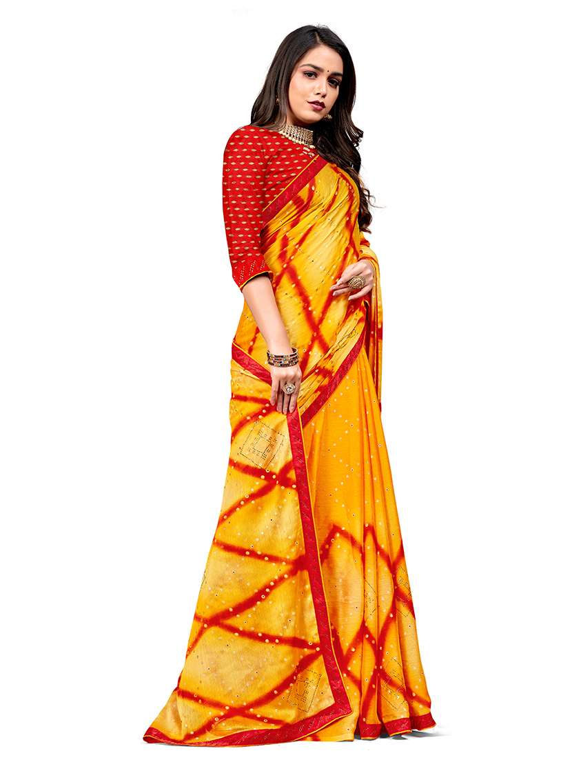 Women Printed Embellished Saree With Blouse - 22606731 -  Standard Image - 2
