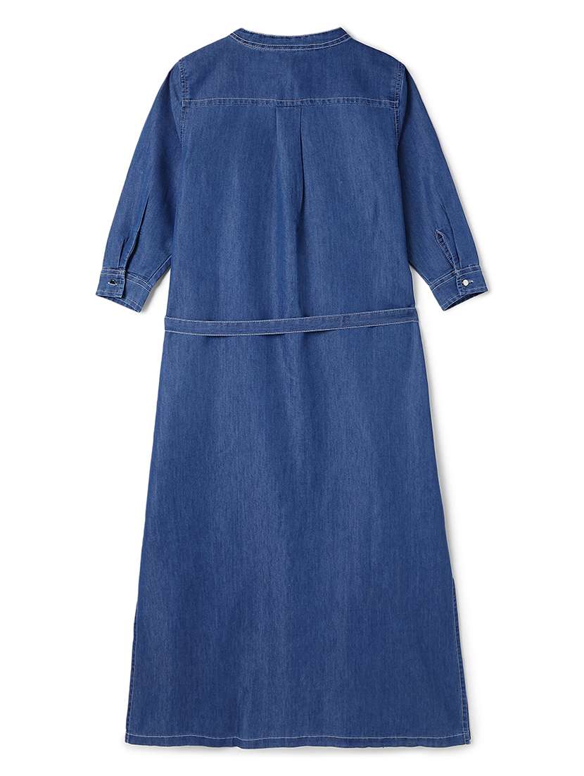 Women Solid Long Sleeves A-line Dress - 22606942 -  Standard Image - 2