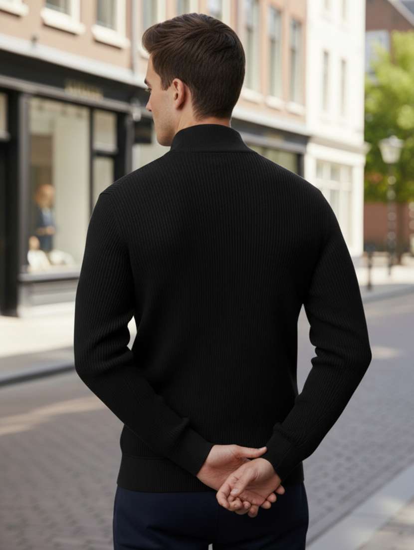 Men Solid Long Sleeve Regular Fit Pullover - 22608181 -  Standard Image - 2