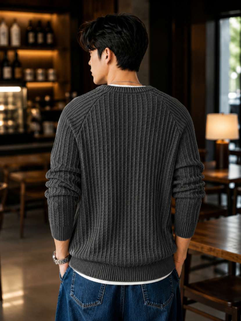 men self design raglan sleeve regular fit pullover - 22608200 -  Standard Image - 2