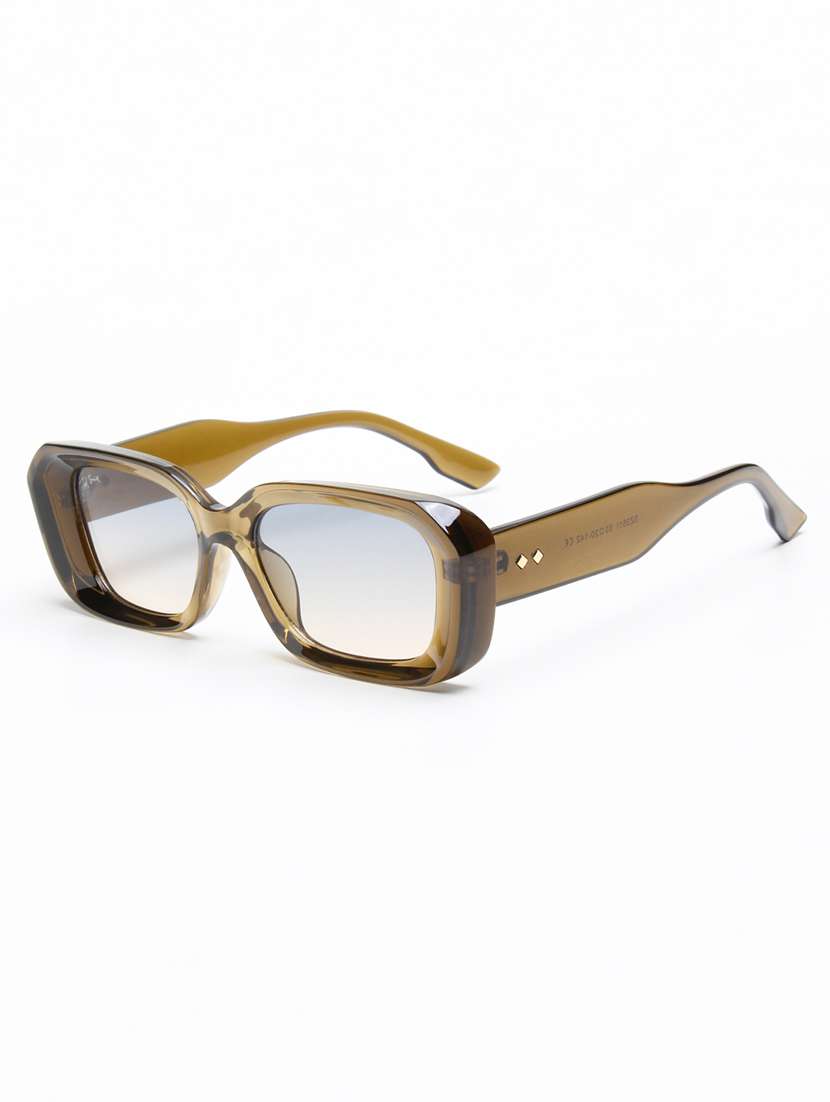 ted smith unisex brown premium italian acetate sunglasses with polarized lenses. - 22608804 -  Standard Image - 2