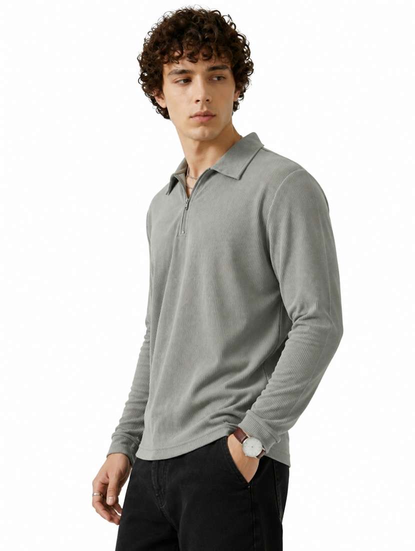 men self design long sleeves polo t-shirt - 22608994 -  Standard Image - 2