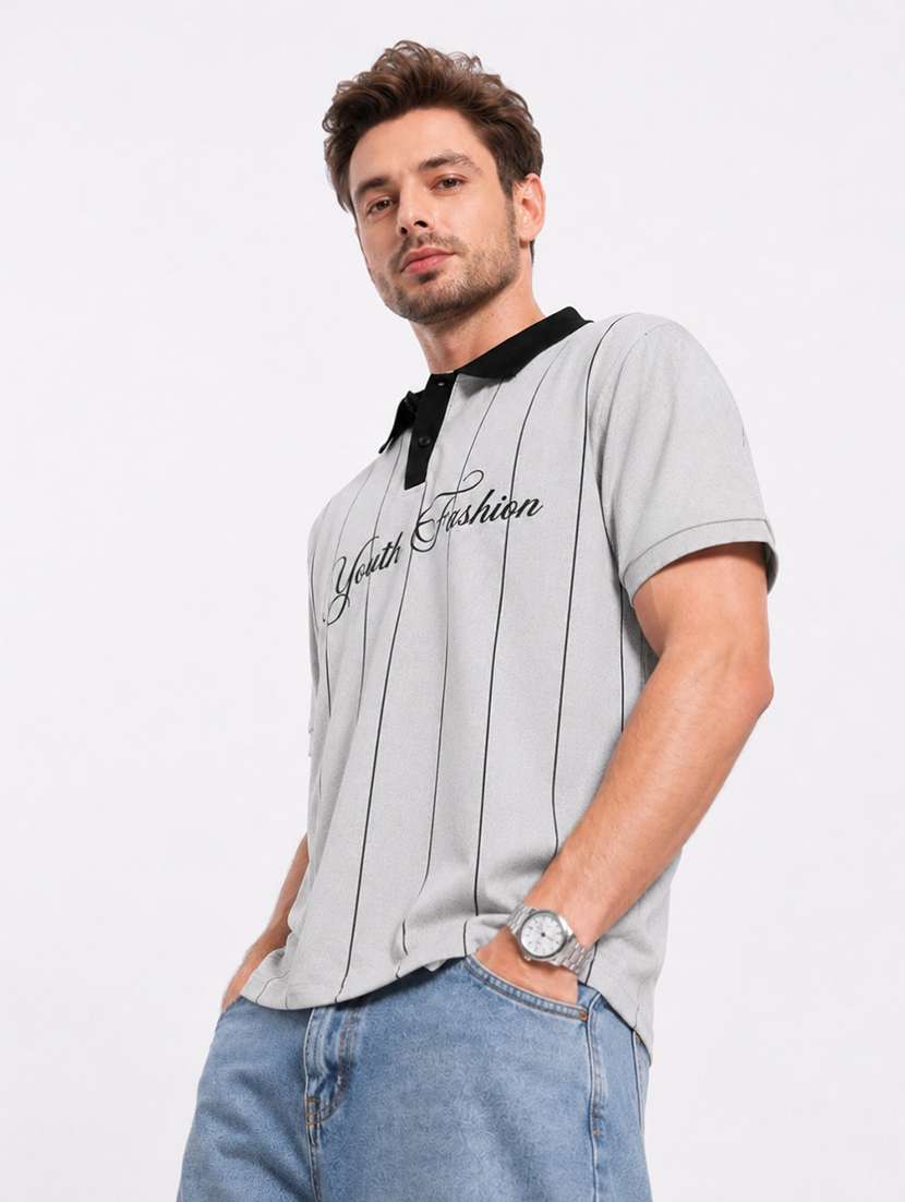Men Printed Short Sleeves Polo T-shirt - 22609005 -  Standard Image - 2