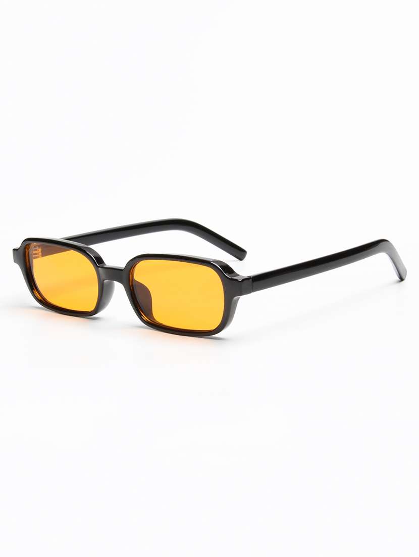 yellow rectangle full rim polycarbonate uv protected eyeglasses - 22609264 -  Standard Image - 2