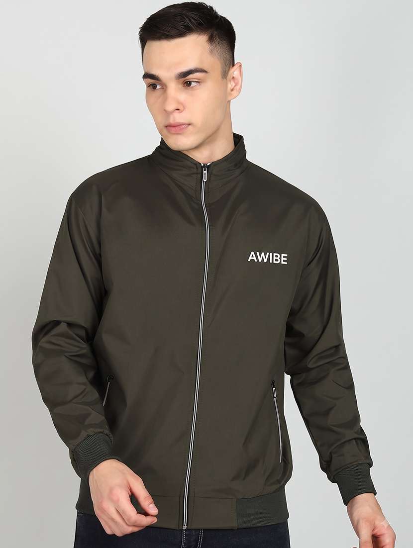 Men Solid Long Sleeves Bomber Jacket - 22609565 -  Standard Image - 2
