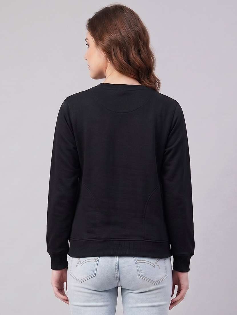 women typographic long sleeves regular fit sweatshirt - 22610064 -  Standard Image - 2