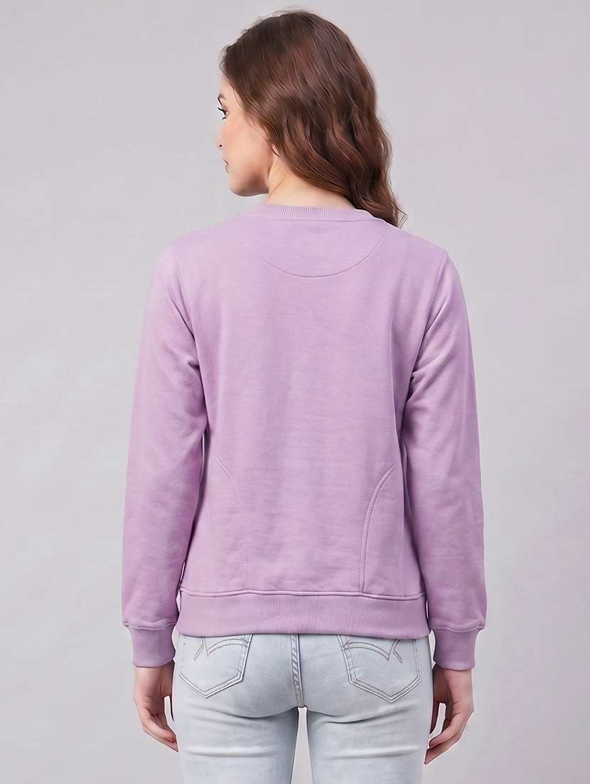 women printed long sleeves regular fit sweatshirt - 22610067 -  Standard Image - 2