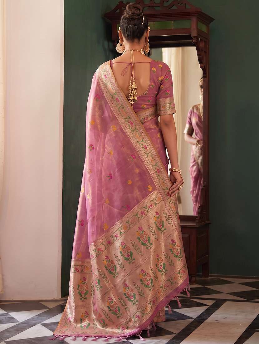 women self design bordered saree with blouse - 22610225 -  Standard Image - 2