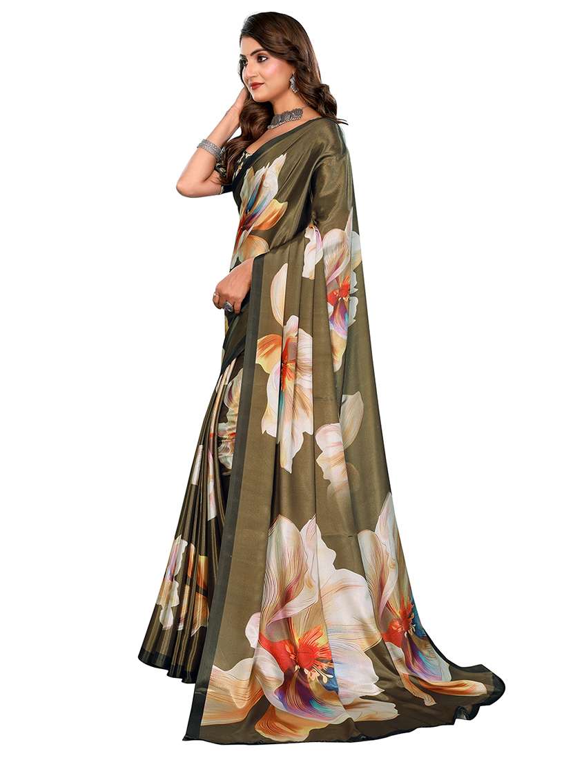 Women Pack Of 2 Printed Combo Saree With Blouse - 22610409 -  Standard Image - 2