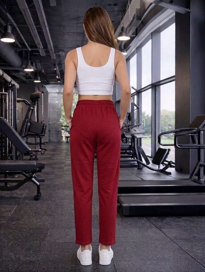 women placement printed high rise track pant - 22610474 -  Standard Image - 2