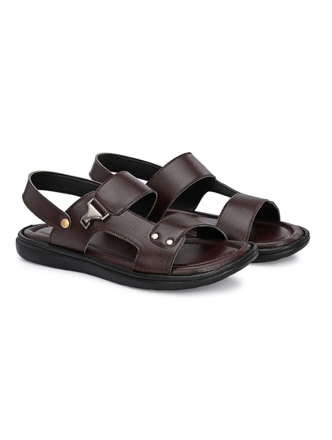 Men Textured Back Strap Sandal - 22610498 -  Standard Image - 2