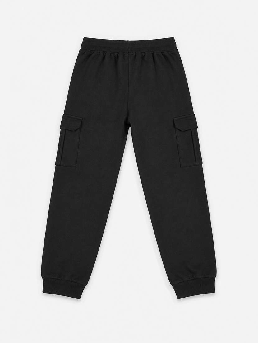 boys solid mid rise regular fit jogger - 22610561 -  Standard Image - 2