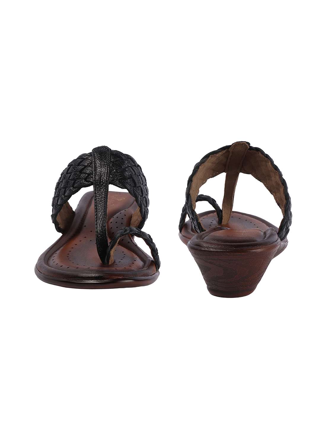 Women Textured One Toe Wedges - 22610664 -  Standard Image - 2