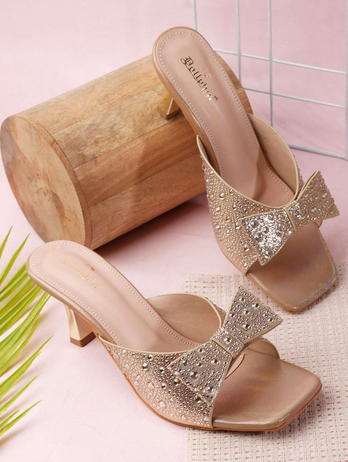 women embellished slip on sandal