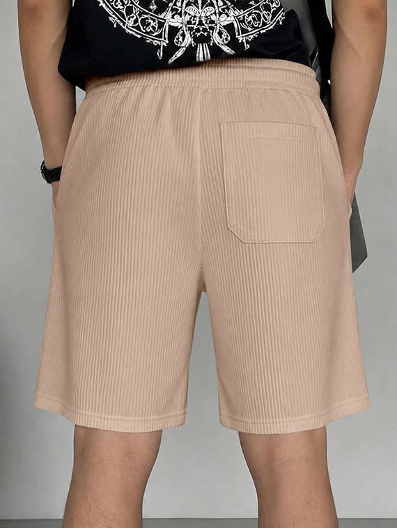 Men Self Design Mid Rise Regular Fit Shorts - 22610720 -  Standard Image - 2
