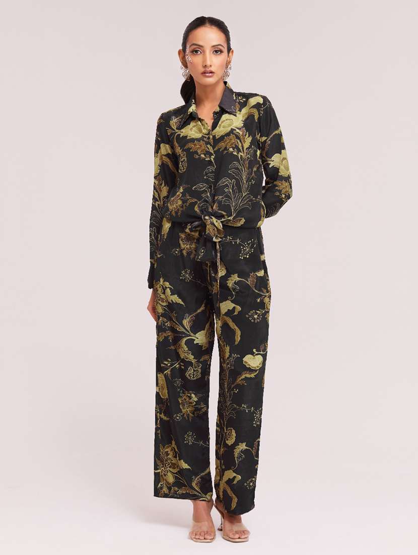 Women Printed Long Sleeves Shirt And Trouser Co-ord Set - 22610762 -  Standard Image - 2