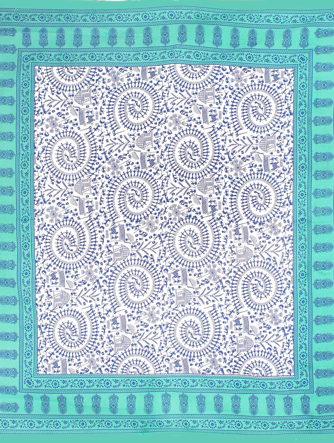 cotton printed double bedsheet set with 2 pillow covers - 22610836 -  Standard Image - 2