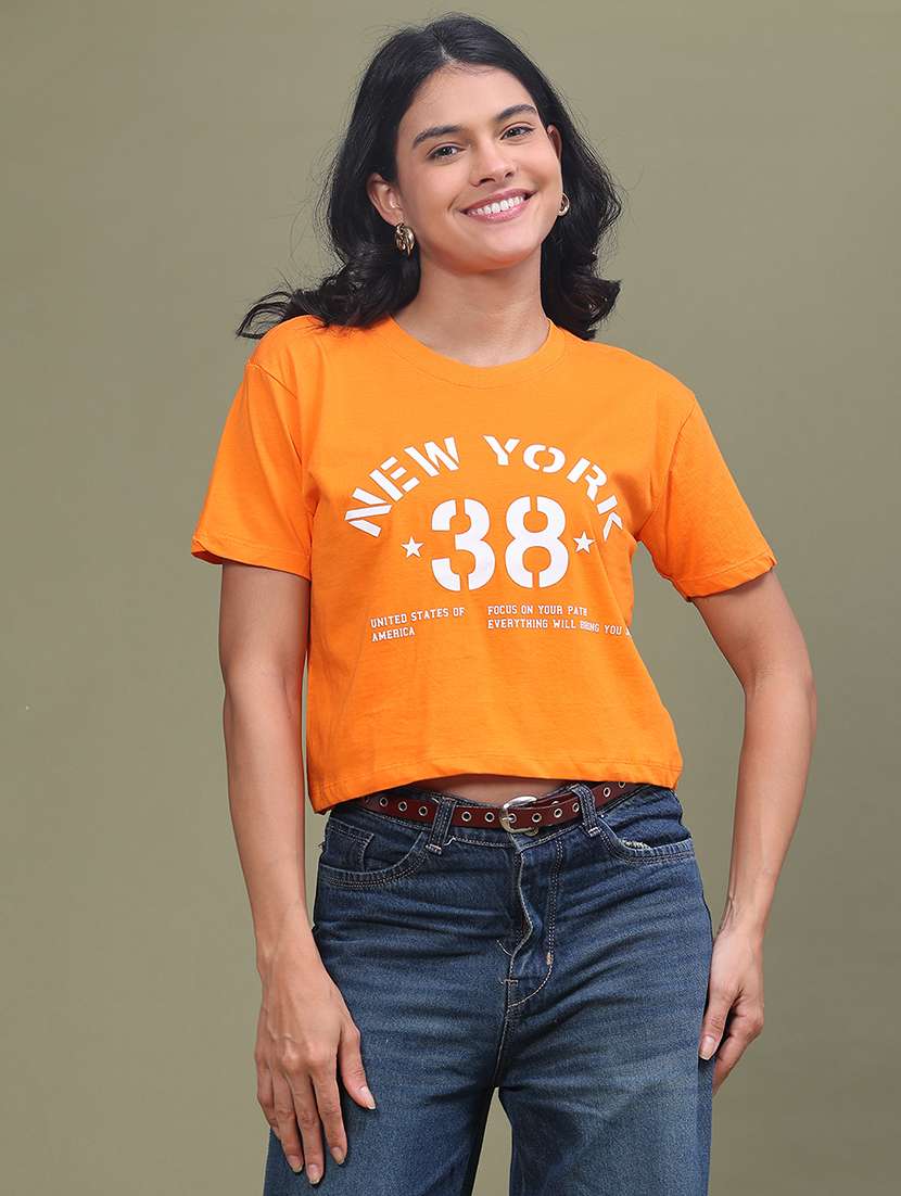 Women Typographic Short Sleeves Regular Top - 22614228 -  Standard Image - 2