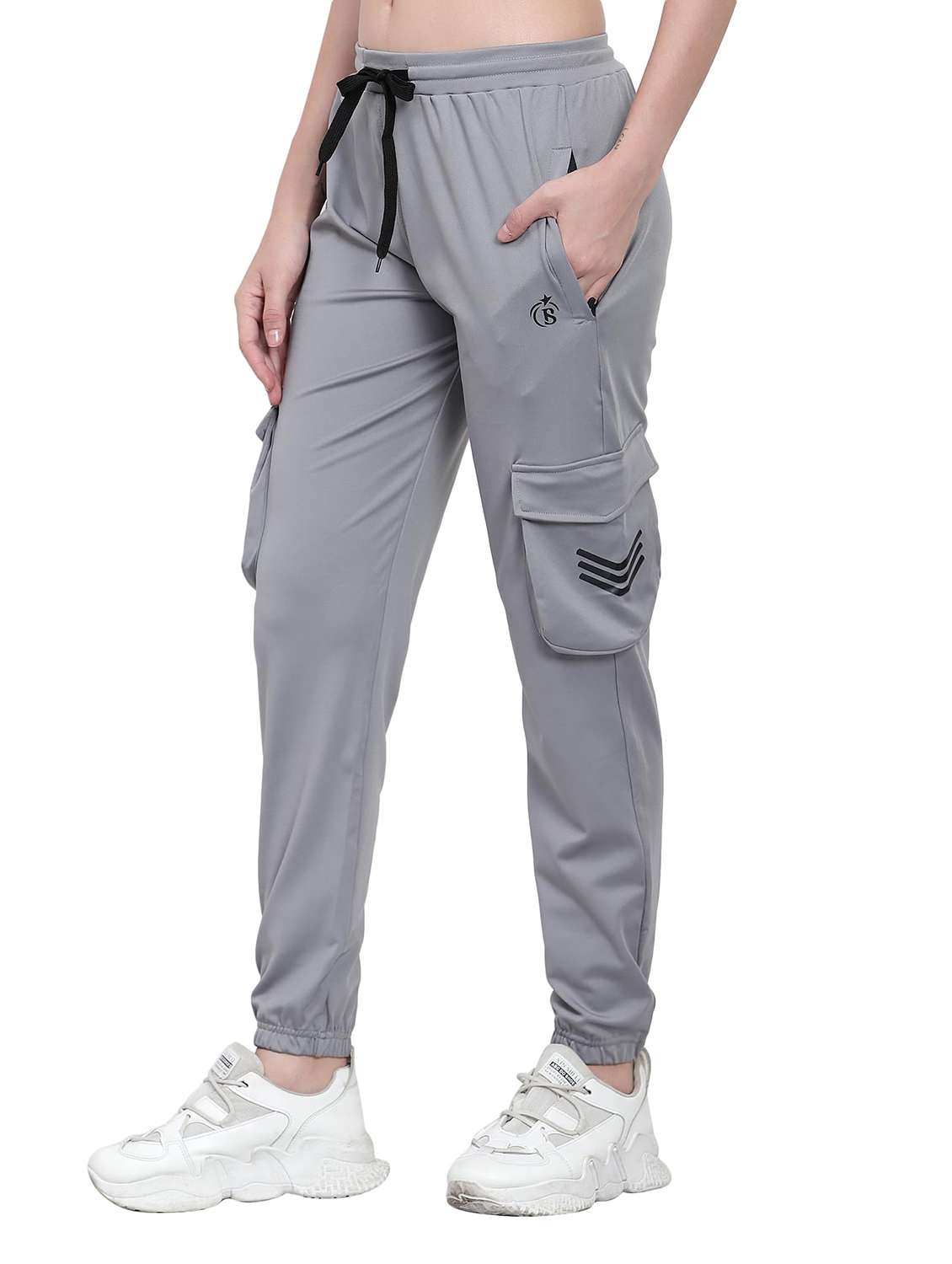 women solid mid rise regular fit jogger - 22615025 -  Standard Image - 2