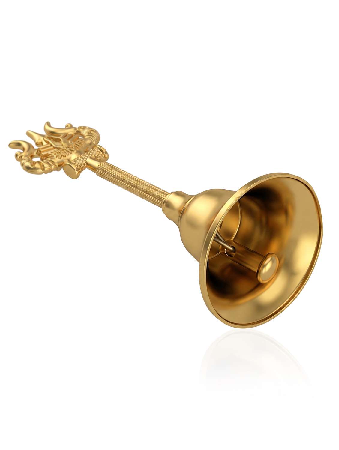 brass gold bell with mahakal trishul stem - 22615058 -  Standard Image - 2