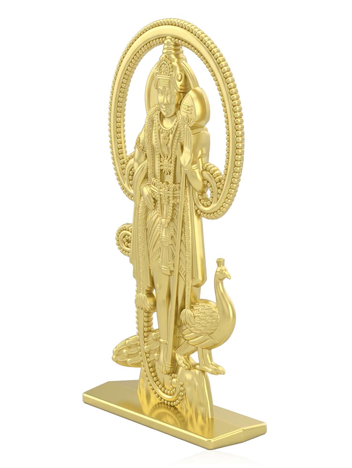 brass gold murugan kartikeyan idol stand - 22615062 -  Standard Image - 2
