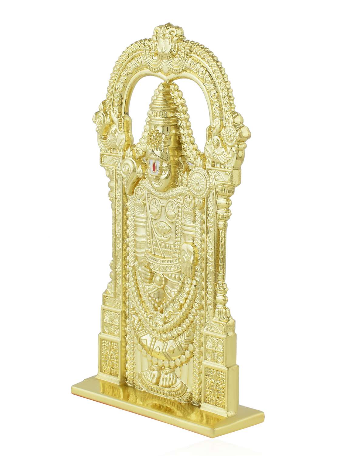 brass gold tirupati balaji stand idol - 22615064 -  Standard Image - 2
