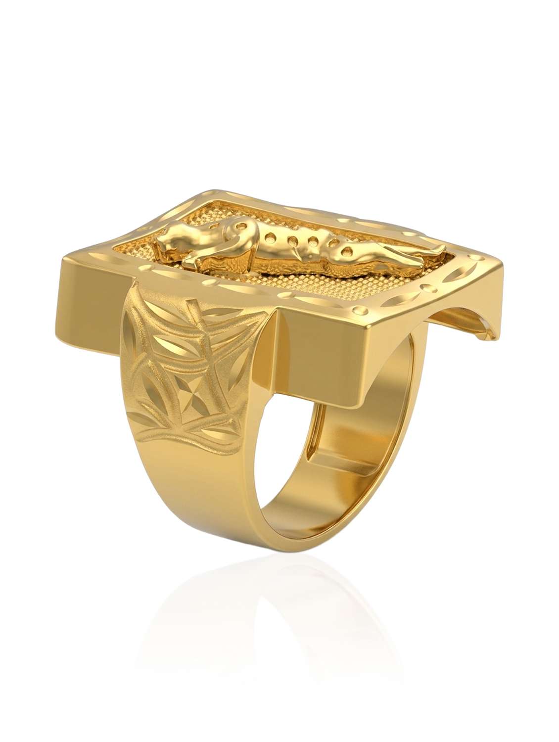 men finger ring gold brass metal with closed loop - 22615106 -  Standard Image - 2