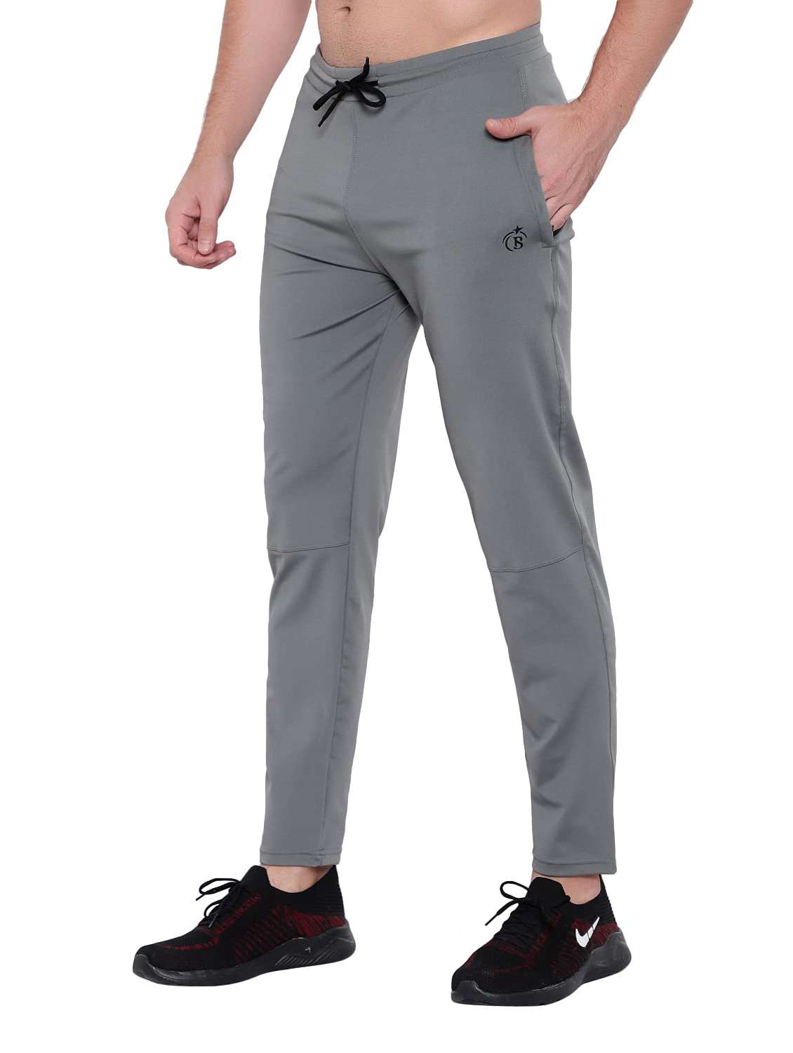 Men Solid Mid Rise Regular Fit Track Pant - 22615205 -  Standard Image - 2