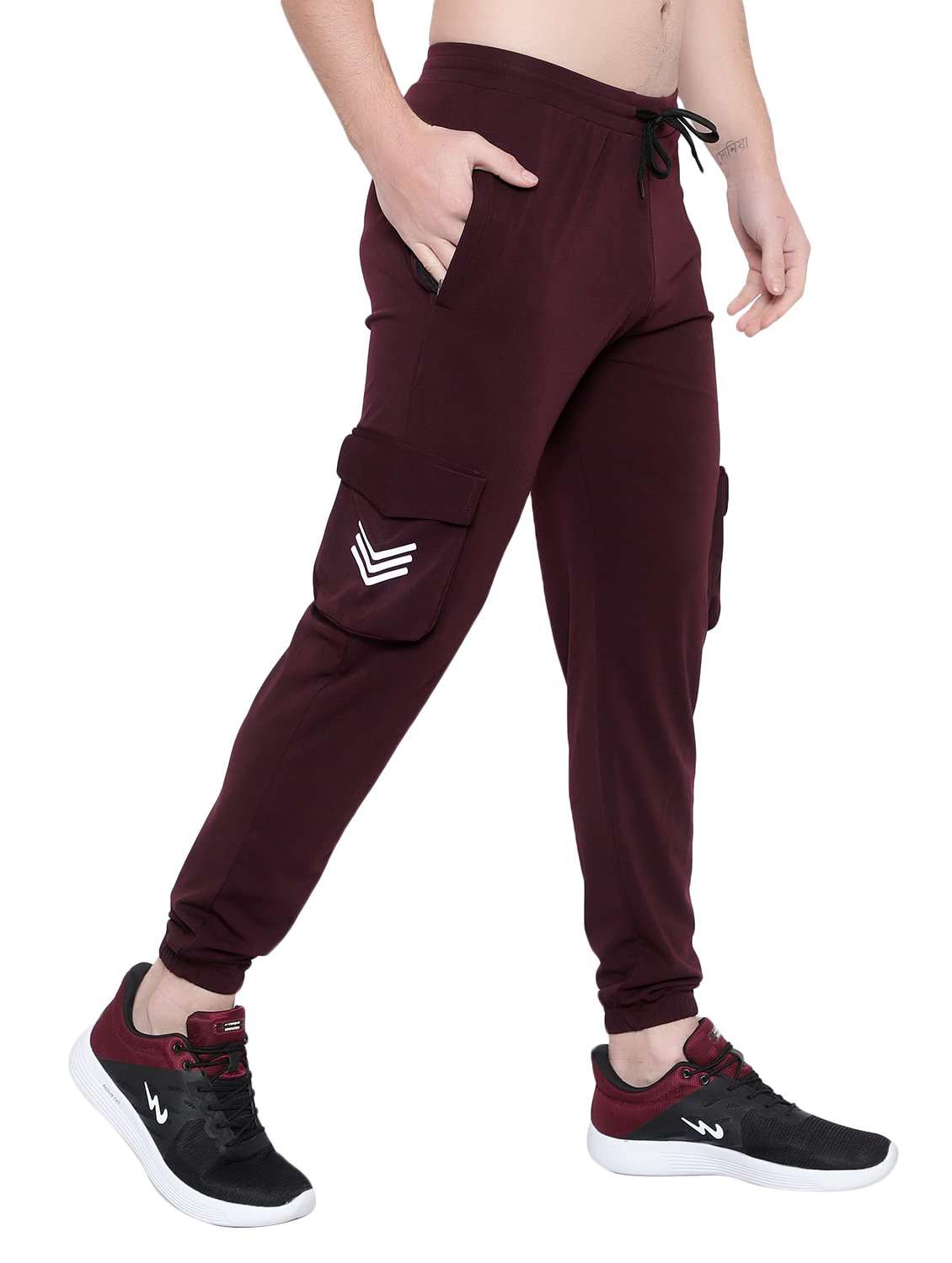 men solid mid rise regular fit jogger - 22615231 -  Standard Image - 2