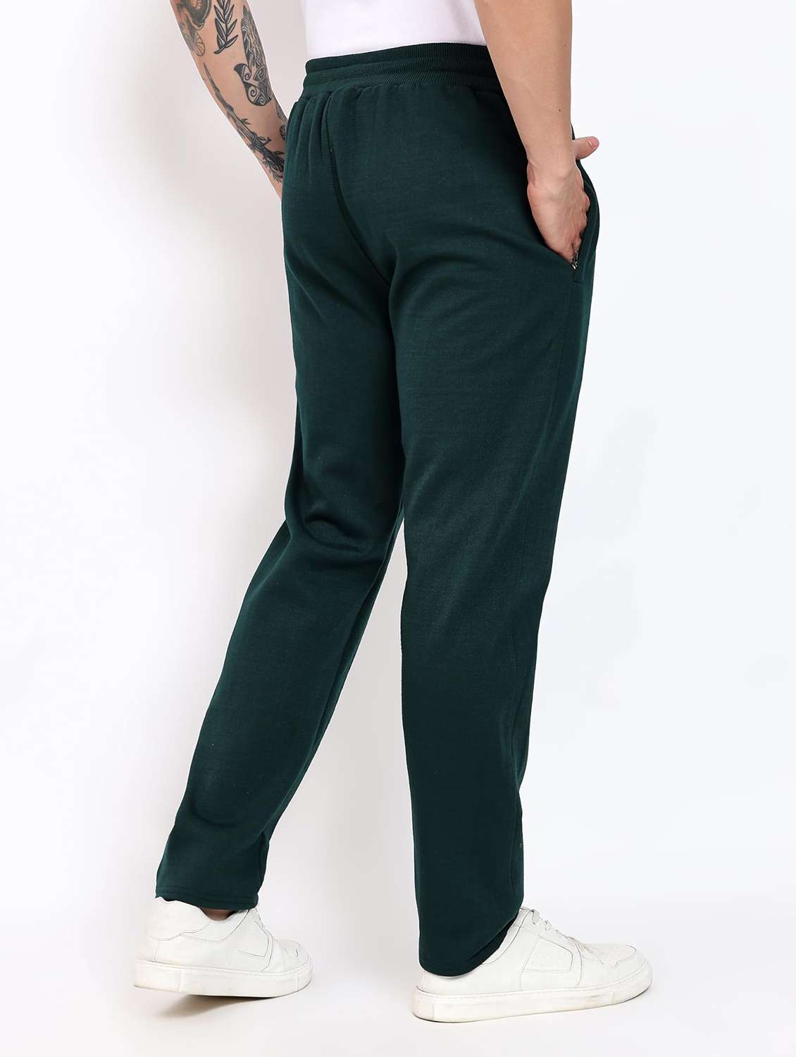 Men Solid Mid Rise Regular Fit Track Pant - 22615263 -  Standard Image - 2