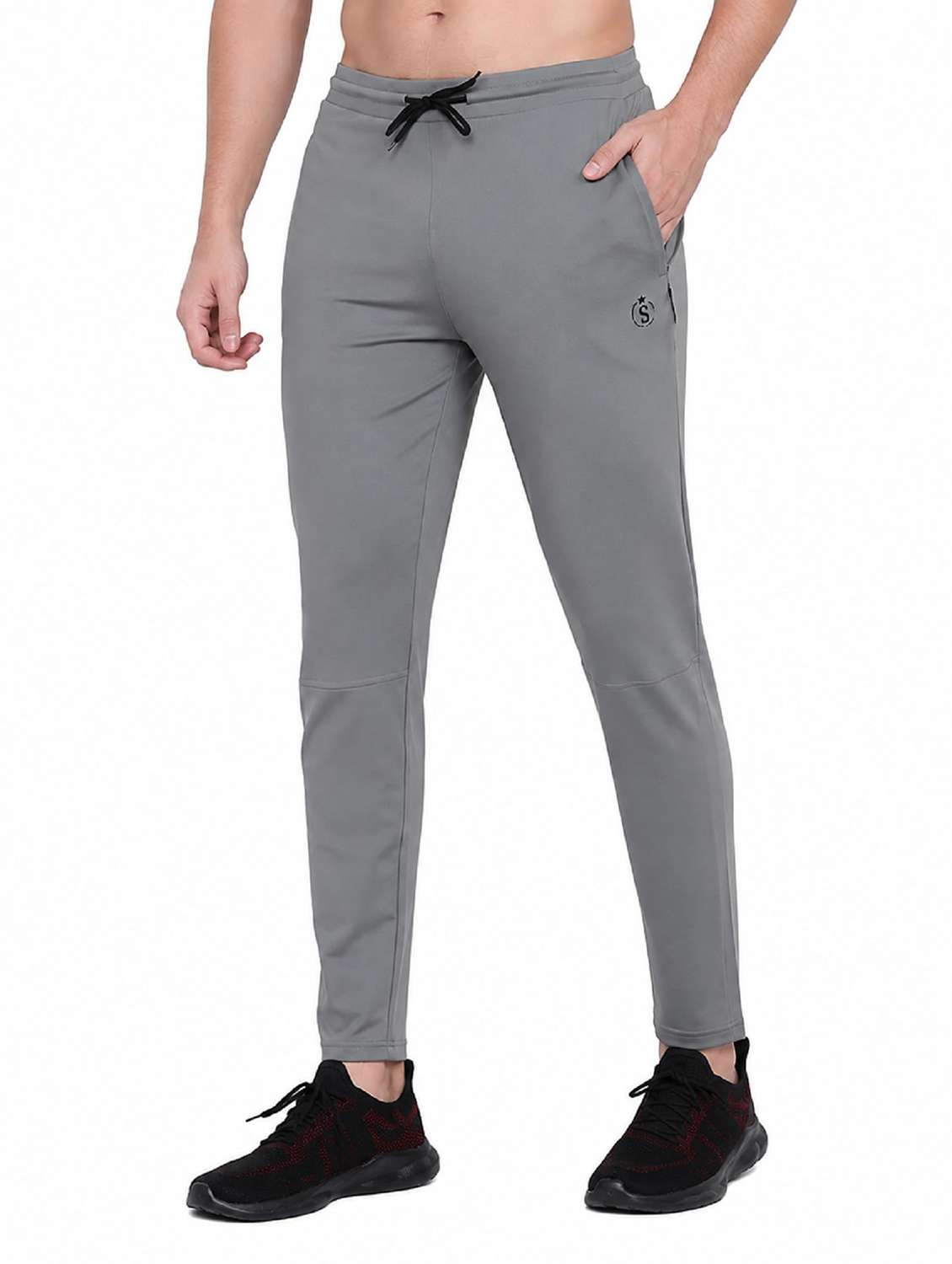 Men Solid Mid Rise Regular Fit Track Pant - 22615273 -  Standard Image - 2