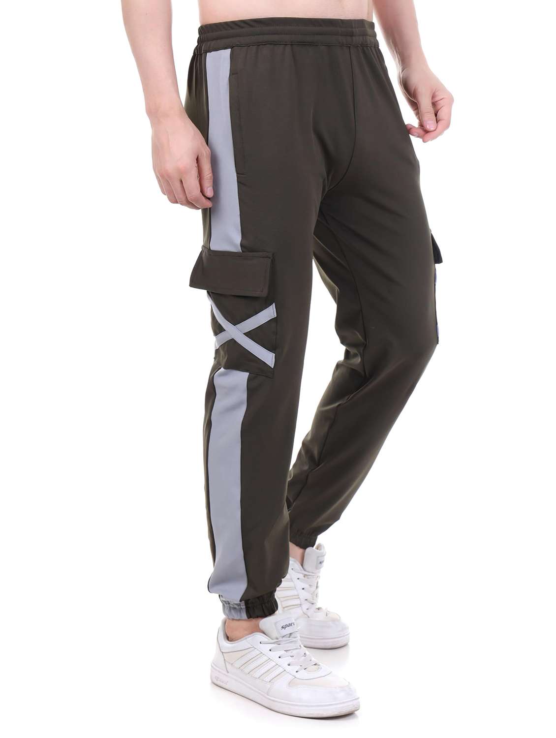 Men Side Taped Mid Rise Regular Fit Jogger - 22615277 -  Standard Image - 2