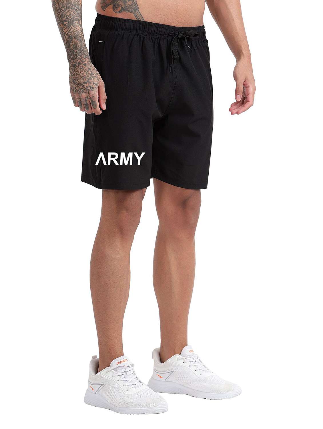 Men Typographic Mid Rise Regular Fit Shorts - 22615299 -  Standard Image - 2