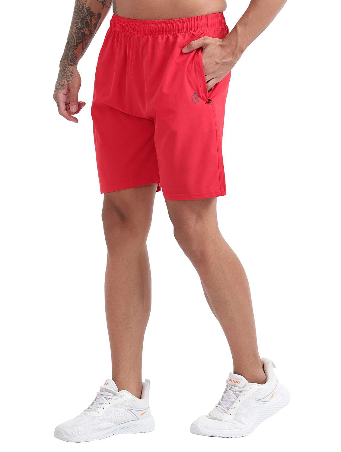 Men Solid Mid Rise Regular Fit Shorts - 22615309 -  Standard Image - 2