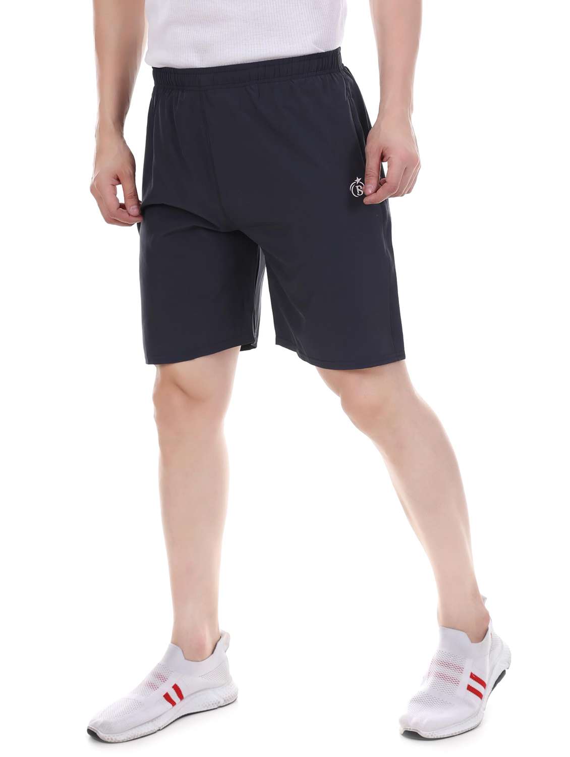 Men Solid Mid Rise Regular Fit Shorts - 22615358 -  Standard Image - 2