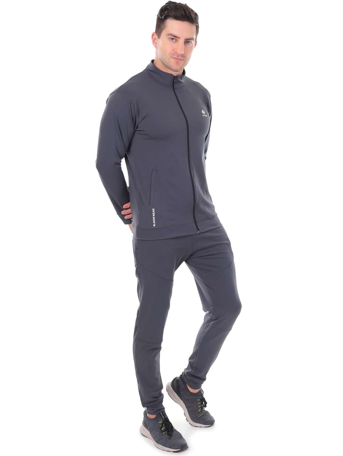 men solid long sleeves track suit - 22615387 -  Standard Image - 2