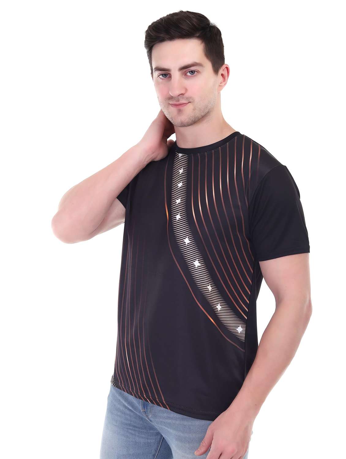 men printed short sleeves regular fit t-shirt - 22615403 -  Standard Image - 2